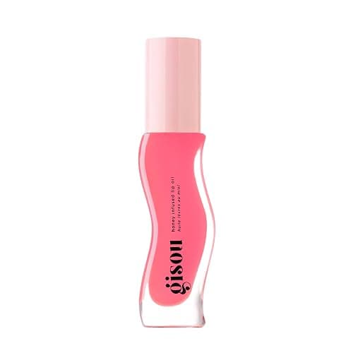 Gisou Honey Infused Hydrating Lip Oil, Nourishing Lip Moisturizer for Dry Lips (Raspberry Swirl) - Image 1