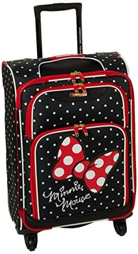 American Tourister Disney Softside Luggage with Spinner Wheels, Minnie Mouse Red Bow, 21-Inch - Image 1