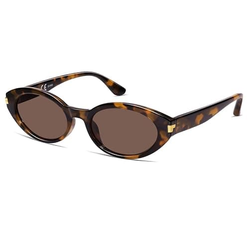 VANLINKER Polarized Retro Oval Sunglasses for Women Men Small Face Vintage 90s Shades VL9850 - Image 1