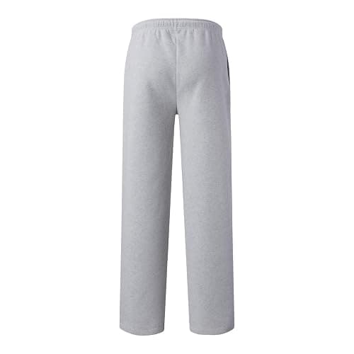 Boys Baggy Sweatpants Straight Wide Leg Open Bottom Casual Pants Elastic Waist Workout Athletic Joggers Pockets Sweat Pants thumbnail 4