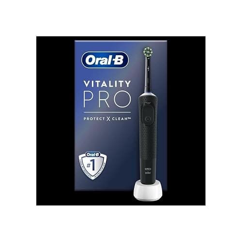 Oral-B Vitality Pro Brosse A Dents Electrique Noire, Pour Adultes, Modes De Nettoyage Avec Sensibilité Plus, 1 Brossette De Rechange, 1 Chargeur thumbnail 2
