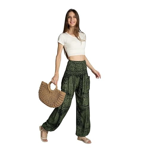 Tranquil Threads High-Waisted Boho Harem Yoga Pants for Women thumbnail 4