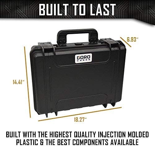 4 Pistol 12 Magazine Doro Gun Case with Custom MyCaseBuilder Foam Insert - Waterproof, Heavy Duty - Tactical Firearms, Ammunition, and Accessory Holder - 18 x 14 x 7 Inches thumbnail 6