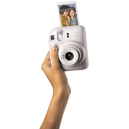 Fujifilm Instax Mini 12 Instant Camera + MiniMate Accessory Bundle & Compatible Custom Case + Fuji Instax Film Value Pack (50 Sheets) Flamingo Designer Photo Album (Clay White) thumbnail 9