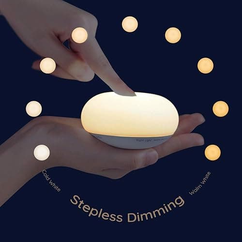 Cotabaty Baby Nachtlicht, Stilllicht für Babypflege im Kinderzimmer, Weiches BPA-freies Silikon-Touch-Control-Nachtlampe, für Stillen & Wickeln, Augenschonend, Umkehrdesign, Stufenlose Dimmfunktion thumbnail 3