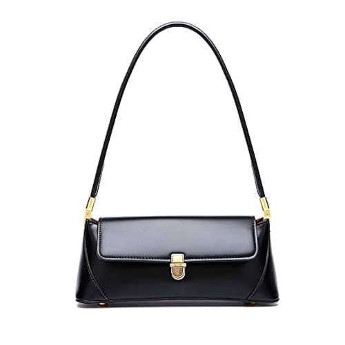 Women Shoulder Bags Vintage Handbag Retro Classic Small Purse 90s Buckle Closure - Image 1