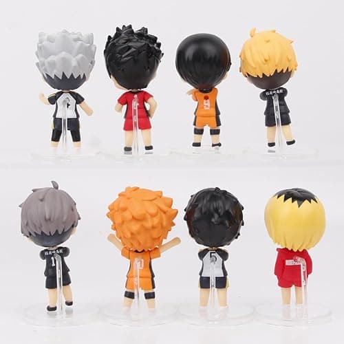 QAHEART Shoyo Figures 8PCS Set, Tobio Kageyama/Kotaro Bokuto/Kozume Kenma Anime Figure Statues 7.5CM thumbnail 7