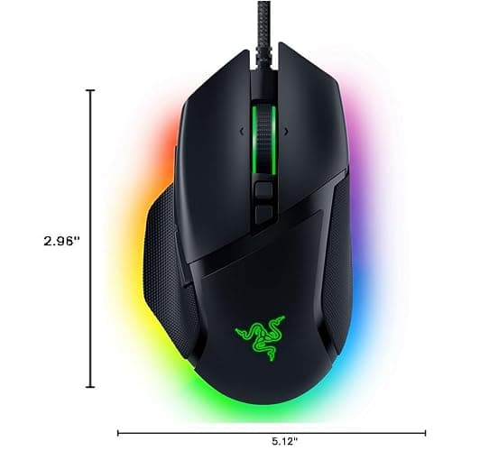 Razer Basilisk V3 Customizable Ergonomic Gaming Mouse: Fastest Gaming Mouse Switch - Chroma RGB Lighting - 26K DPI Optical Sensor - 11 Programmable Buttons - HyperScroll Tilt Wheel - Classic Black thumbnail 8