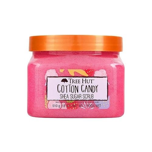 Tree Hut Body Scrub for Women, Cotton Candy, 18 Oz | Exfoliating & Hydrating Sugar Scrub with Shea Butter & Essential Oils, Smooth Skin, Body Exfoliator For All Skin Types - Image 1
