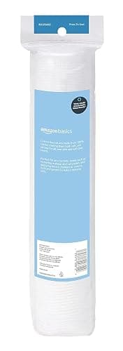 Amazon Basics Hypoallergenic 100% Cotton Rounds for Makeup Removal and Skincare, 100 Count, 1 Pack thumbnail 2