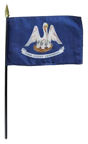 Louisiana - 4 in x 6 in State Stick Flag - Image 1