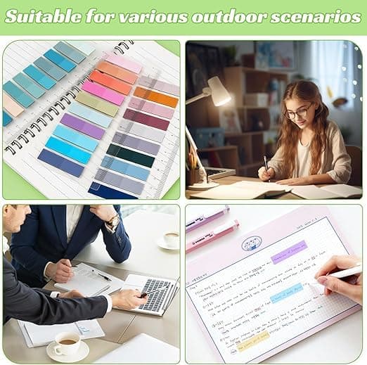 2800 pcs Marcadores Adhesivos, Etiquetas de color, Multifuncional Handy Post it, Pegatinas de conveniencia, Notas Destacadas Autoadhesivas para Anotar Libros y Mantener la Escritura Ordenada thumbnail 6