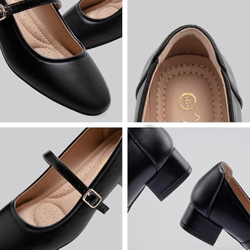 hingswink Mary Jane Shoes Women Low Heels Dress Shoes Pumps Low Heel 2 Inch Chunky Heel Mary Janes Pumps with Adjustable Ankle Strap for Women Dressy Casual thumbnail 6