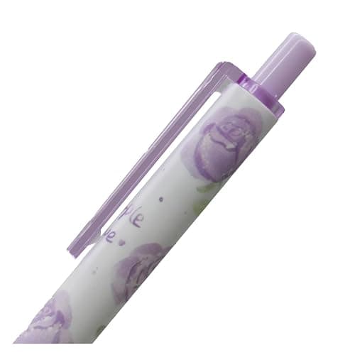Lopenle 12 Pcs Purple Rose Pens Retractable Flower Gel Pens Black Ink | Pretty Flower Writing Pens for Women Nurse Students School Office Stationery valentines Party Gifts thumbnail 4