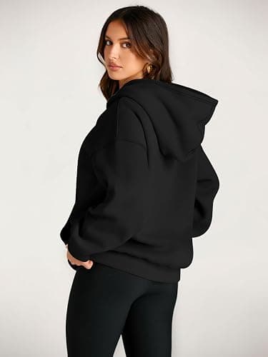 EFAN Women's Oversized Fleece Hoodie, Cozy Plush Pullover Sweatshirt with Pocket thumbnail 4