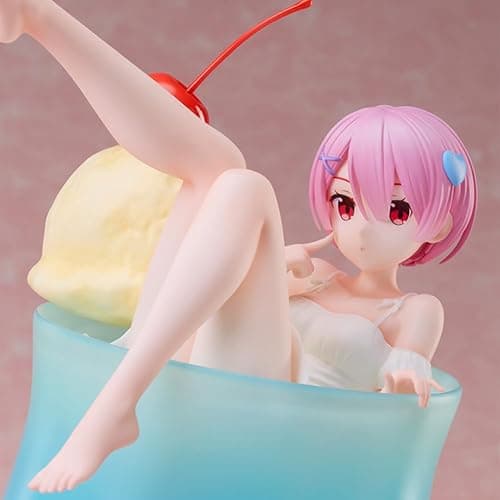 LUNK REM/Remu Figures,Wine Glass Ramu/RAM Anime Figure Model,Cute Girl Figurine Action Statue Figura Anime Decoration 7.87IN thumbnail 4