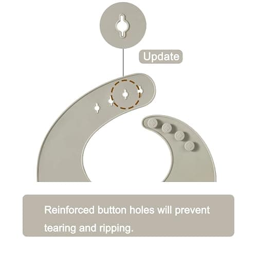 PandaEar Silicone Baby Bib for Girls Boys| Adjustable Waterproof Silicone Bibs for Babies & Toddlers with Large Pocket Food Catcher, BPA Free Soft Durable thumbnail 3