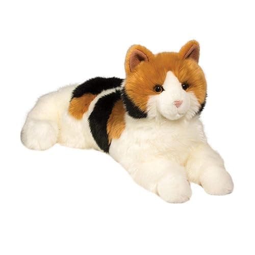 Douglas Puzzle Calico Cat Plush Stuffed Animal | 19-Inch Long - Image 1