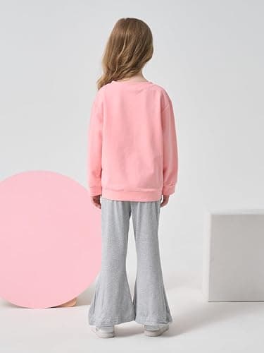 HSOXLQF Toddler Kid Girls Clothes Butterfly Sweatshirt & Flare Leg Pants Fall Winter for Girl Cute Christmas Outfits thumbnail 6