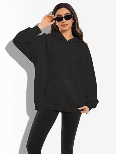 XFIFM 2 Pack Womens Oversized Hoodies Sweatshirts Fleece Hooded Pullover Tops Sweaters Casual Comfy Fall Fashion thumbnail 5