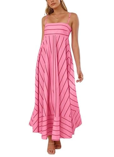 Watermelon red maxi dress for the summer thumbnail 2