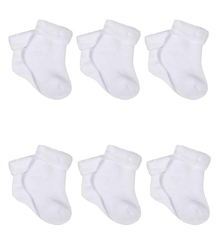 6-Pack White Terry Socks - Image 1