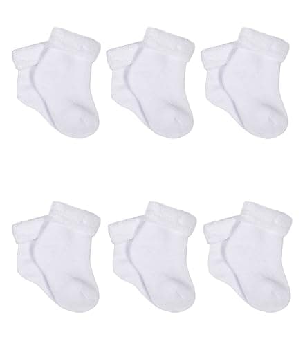 Gerber 6-Pack White Terry Socks - 0-3 Months