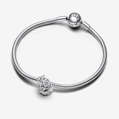Pandora Moments Charm Raupe, Sterlingsilber. mit schwarzem Kristall, rosa und dunkelrosa Emaille thumbnail 4