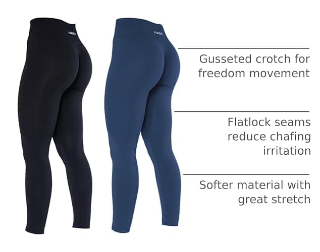 AUROLA Dream Collection Workout Leggings for Women High Waist Seamless Scrunch Athletic Running Gym Fitness Active Pants thumbnail 4