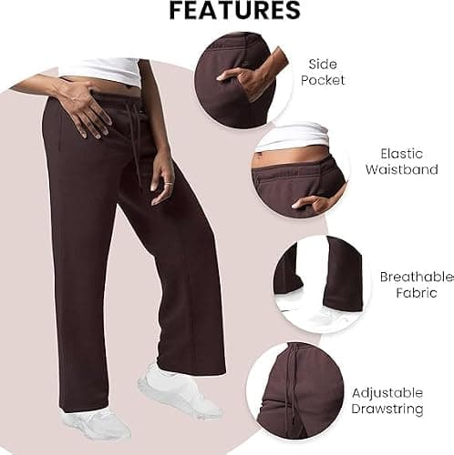 Common Stitch 3 Pack Sweatpants Women, Wide Leg Womens Sweatpants, Workout - Yoga Pants (Available in Plus) thumbnail 3