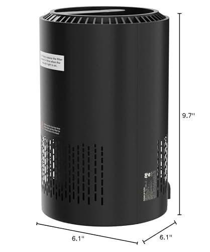 AROEVE Air Purifiers for Bedroom Home, Air Purifier For Smoke Pollen Dander Hair Smell Air Cleaner with Sleep Mode Speed Control For Bedroom Office, MK01- Black(Available for California) thumbnail 9