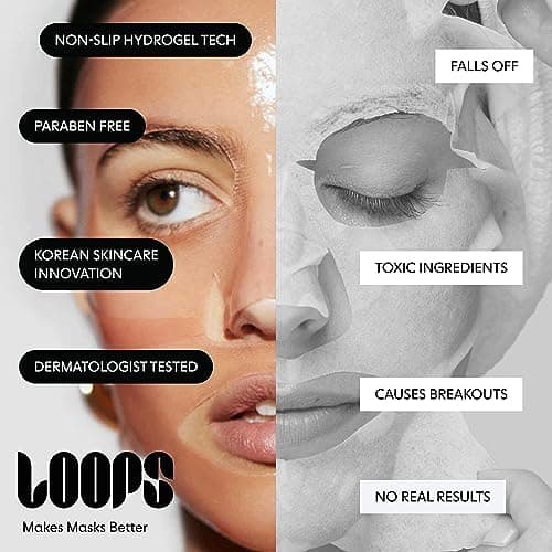 LOOPS VARIETY LOOP KIT - Hydrogel Korean Face Mask for Every Skin- Five Collagen Face Masks fo, Detoxifying, Repairing, & Rejuvenating - Gifts for Women, Stocking Stuffer - 5 Pc thumbnail 2