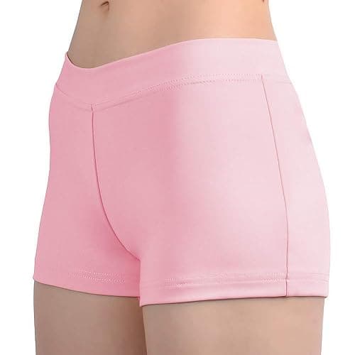 SUPRNOWA Boy Cut Low Rise Booty Shorts - Spandex Active Dance Yoga Workout Fitness Shorts for Women - Image 1