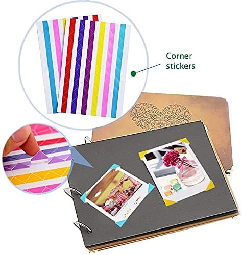 Fujifilm Instax Mini Instant Film (2 Pack, 40 Sheets) 5 Plastic Desk Frames + 60 Sticker Frames + 2 Packs Corner Stickers thumbnail 5
