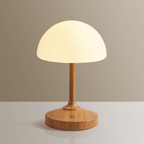 Dawnwake Mushroom Lamp Cordless Lamp Table Lamp,Outdoor Waterproof Shower Lamps,5000mAh Rechargeble Battery Operated Dimmable Touch Desk Lamps,LED Night Light for Bathroom Patio Camping Restaurant - Image 1