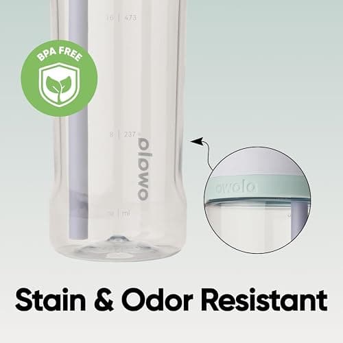 Owala FreeSip Clear Tritan Plastic Water Bottle with Straw, BPA-Free Sports Water Bottle, Great for Travel, 25 Oz, Open Air thumbnail 6
