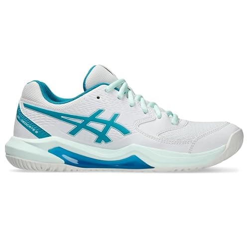 ASICS Women's Gel-Dedicate 8 Tennis Shoes - 8 - White/Teal Blue - Image 1