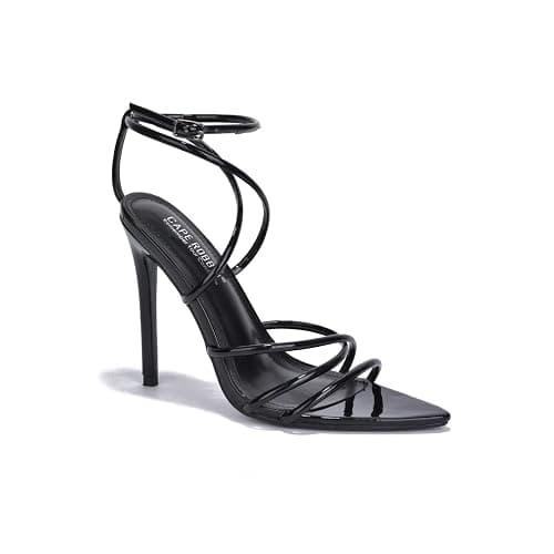 Cape Robbin Women's Strappy Pointy Open Toe Ankle Strap Stiletto Sandal-Ada thumbnail 3