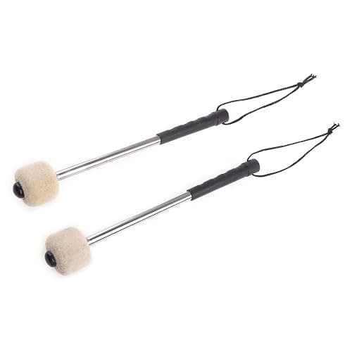 BYUTFA Bass Drum Mallet Drumstick Wool Felt for Head Percussion Instrument Mallets Timpani Stick with Stainless Steel Handle 1 - Image 1