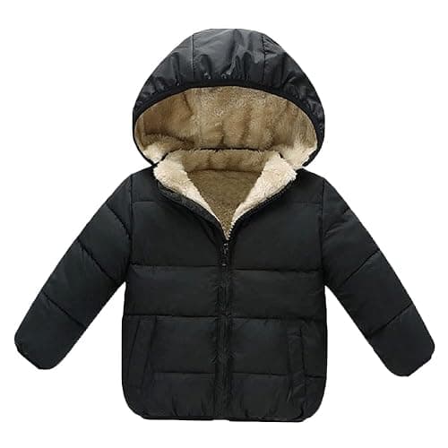 Baby Girls Boys' Winter Fleece Jackets With Hooded Toddler Cotton Dress Warm Lined Coat Outer Clothing - Image 1