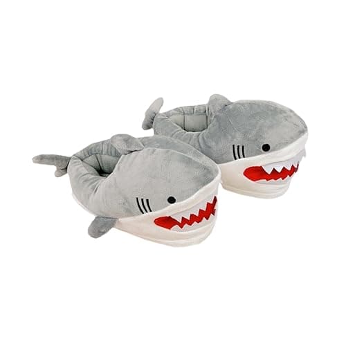 Ancsttu Whale Slippers Soft Comfortable Plush Warmth Indoor Slippers | Cartoon Winter Indoor Outdoor Home Shark Slippers for Men Women Soft Plush Warm Snug Breathable Bringing Comfort Fun - Image 1
