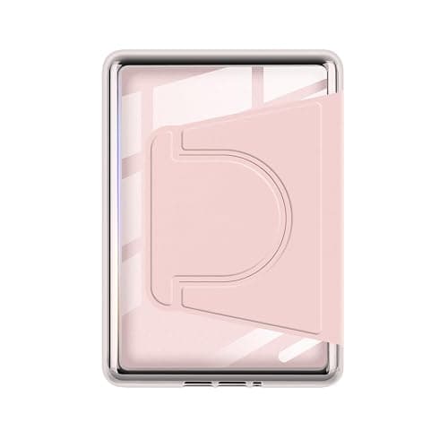 360 Degree Rotating Case for 6" Kindle Paperwhite (10th Generation-2018 Release), Detachable Magnetic Design Protective Adjustable Stand Cover Clear Back with Auto Sleep/Wake, Pink thumbnail 8