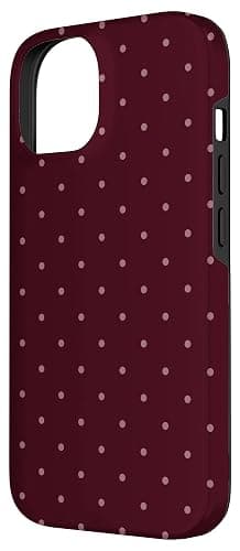 Mocha Cherry Polka Dots Summer Coquette Maroon Red Aesthetic Case for iPhone 14 thumbnail 2