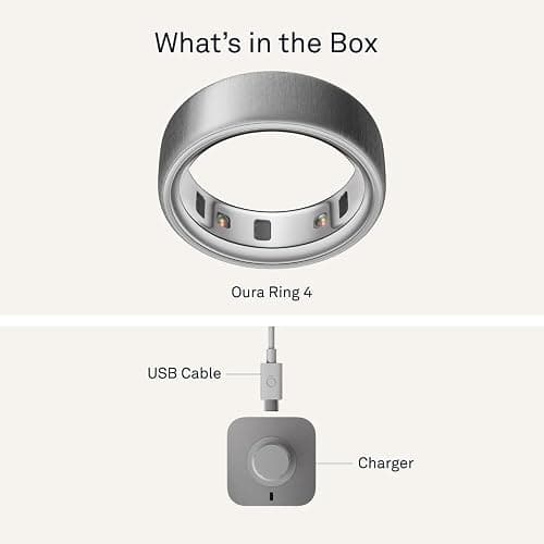 Oura Ring 4 - Brushed Silver - Size 9 - Size Before You Buy thumbnail 8