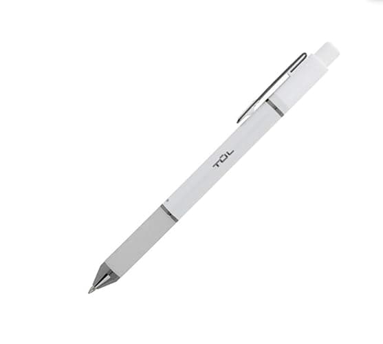TUL Retractable Gel Pens, Limited Edition, Sunset Shades, Medium Point, 0.7 mm, Pearl White Barrel, Blue Ink, Pack of 4 thumbnail 2
