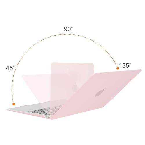 MOSISO Compatible with MacBook Air 13 inch Case M1 Chip 2021-2018 Release A2337 A2179 A1932, Plastic Hard Shell&Keyboard Cover&Screen Film&Storage Bag for MacBook Air 13.3 inch Case, Rose Quartz thumbnail 4