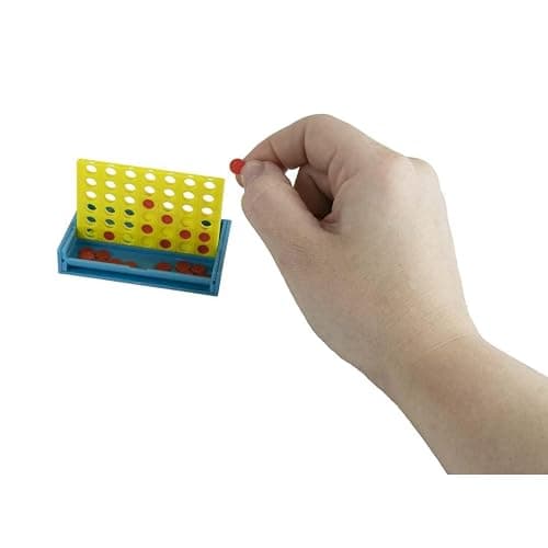 World's Smallest Connect 4 Board Game, Miniature Classic Game with Grid, Case & Tokens, Fun for All Ages, Family Games for Kids, Perfect for Stocking Stuffers, Easter Baskets, Party Favors, Ages 6+ thumbnail 5