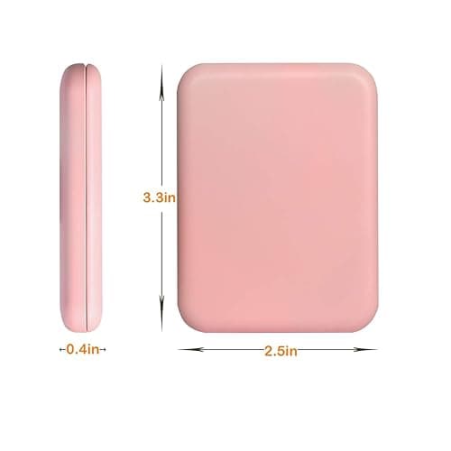 Kintion Pocket Mirror, 1X/3X Magnification LED Compact Travel Makeup Mirror with Light for Purse, 2-Sided, Portable, Folding, Handheld, Small Lighted Mirror for Gift, Pink thumbnail 6