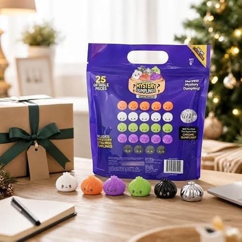 25 Pack of Extra Mini Squishy Dumplings Mini Mystery Dumpling Sets | Mystery Dumpling Squishy for Halloween Classroom Goodie Bags Party Supplies thumbnail 3
