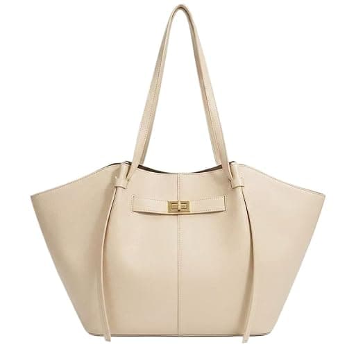 Large Tote Bag, Hobo Handbag Underarm Shoulder Purse | Foldable Vegan PU Leather, Large Capacity, Adjust the straps with chic knots, for Women Daily, Shopping, Dating and Gift - Image 1